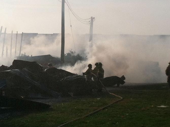 UPDATE Firefighters extinguishing blaze at Martin's Animal Bedding