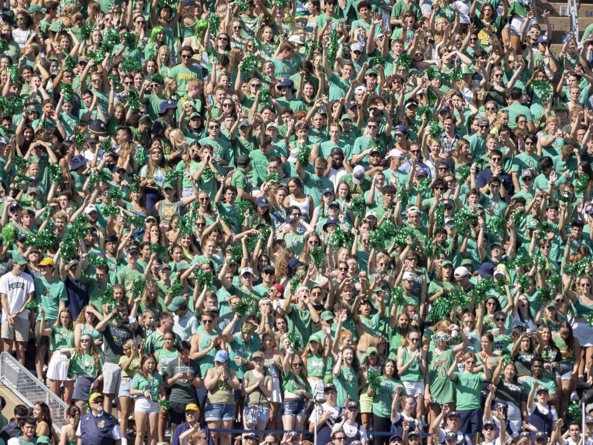 COLLEGE FOOTBALL: SEP 18 Purdue at Notre Dame - fans green wide shot