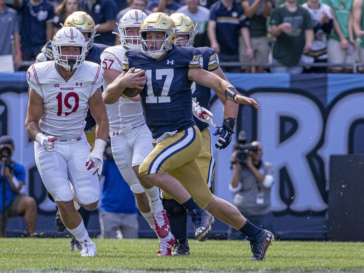 #12 Notre Dame defeats #18 Wisconsin 41-13 - Jack Coan