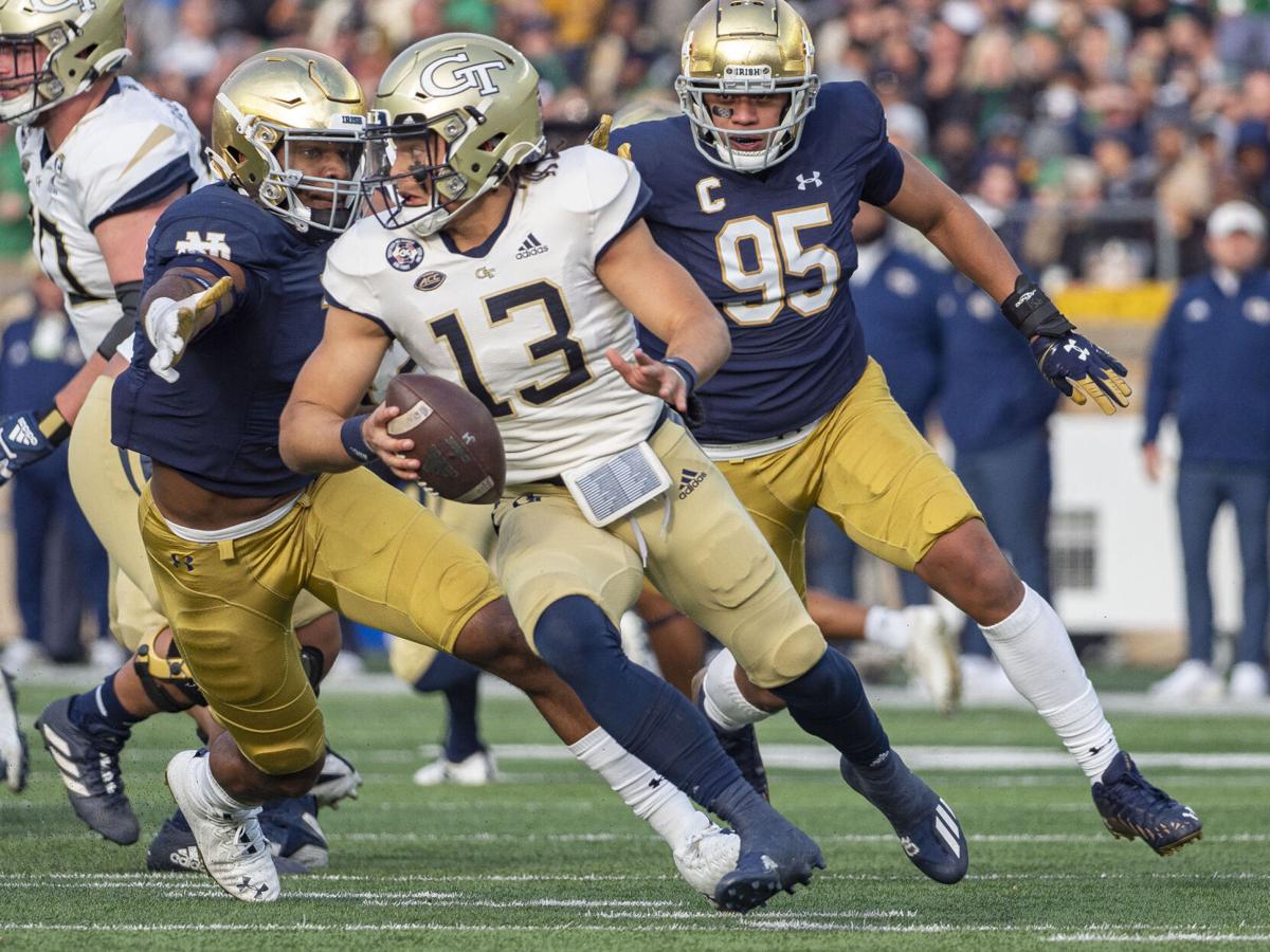 Notre Dame vs. Georgia Tech - Jordan Yates scrambling