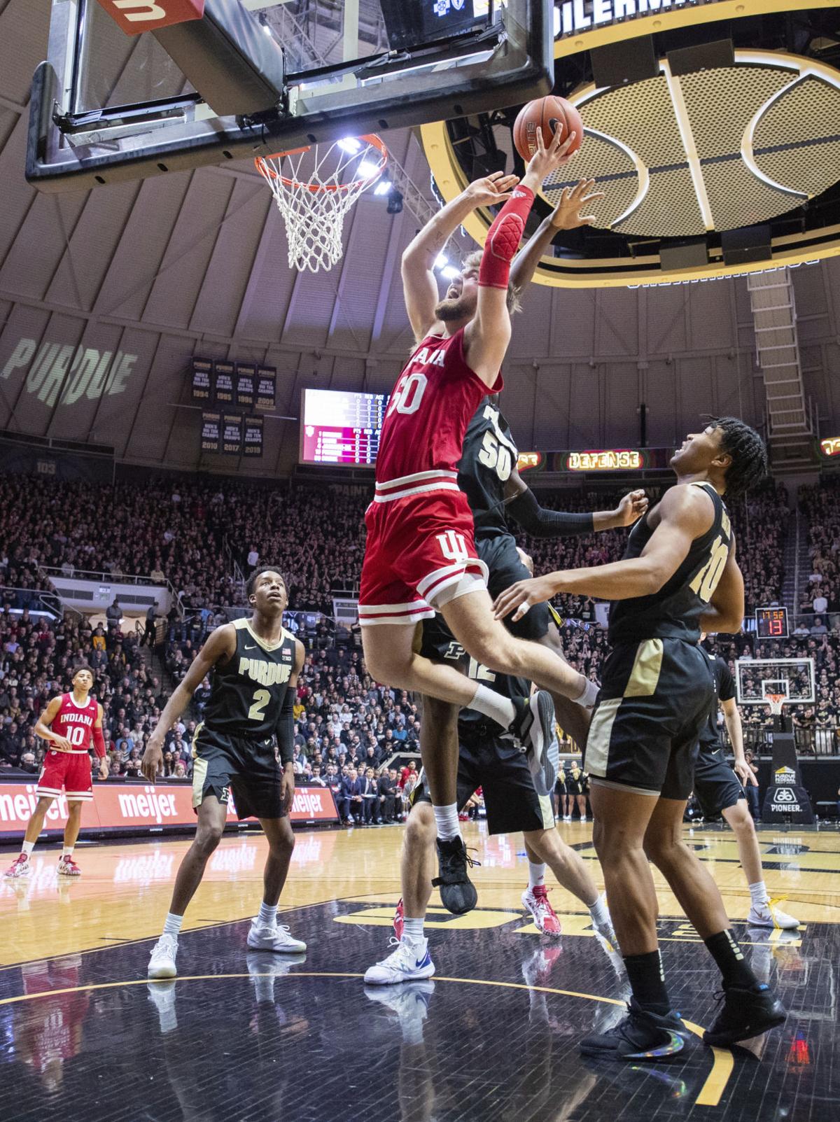 NCAA BASKETBALL; Purdue takes advantage of Indiana's shooting to end