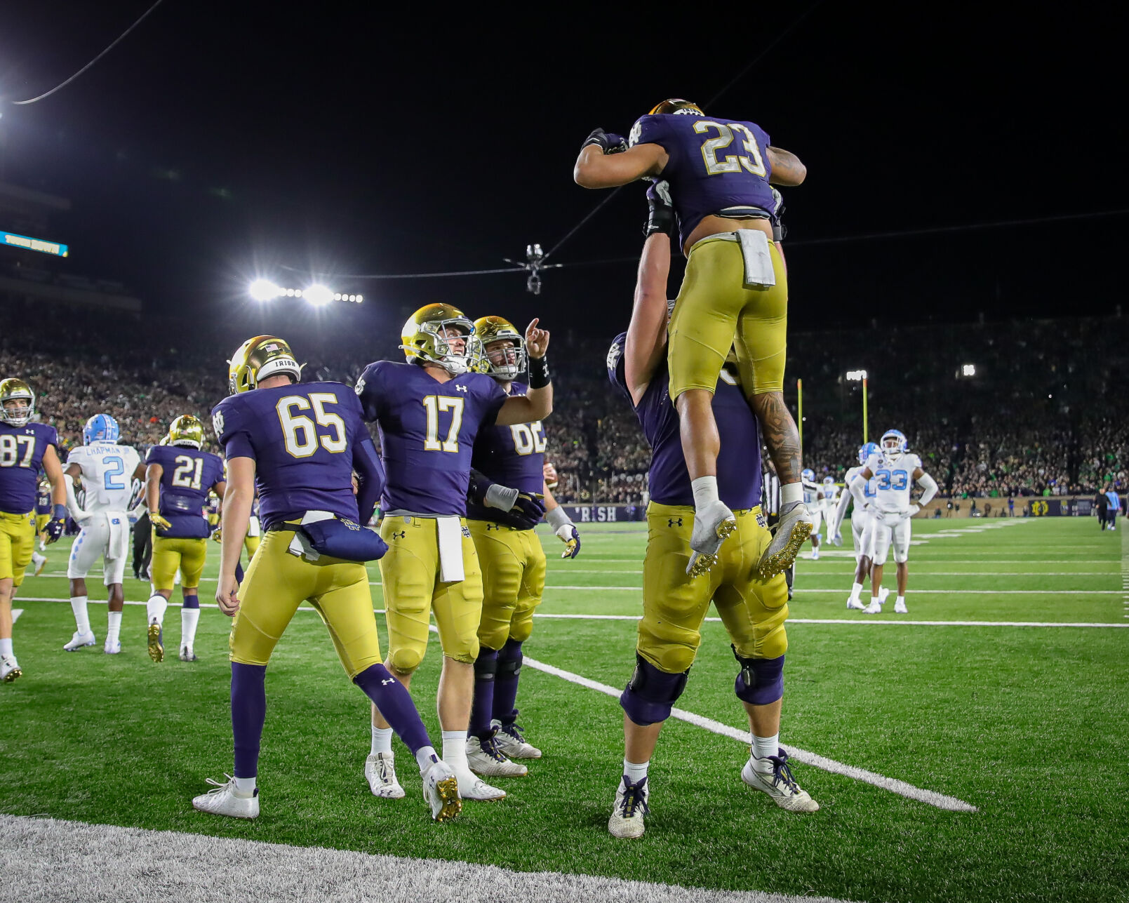 notre dame unc football game