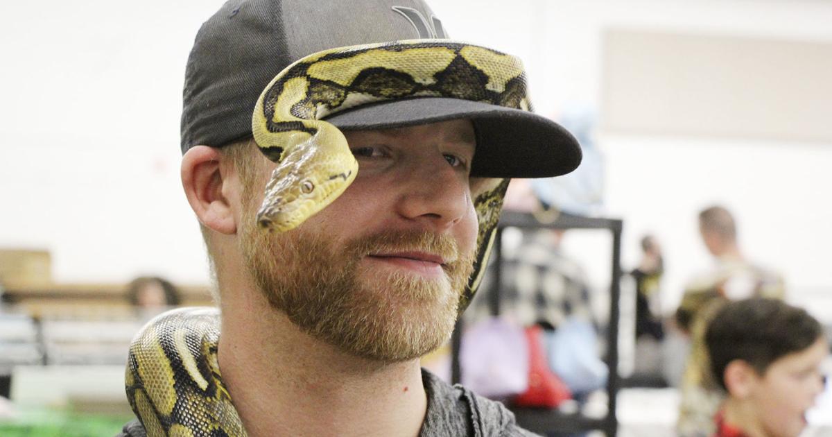 Justin Rutherford Snakes Reptile expo shows snakes, lizards as alternative pets for busy owners ...