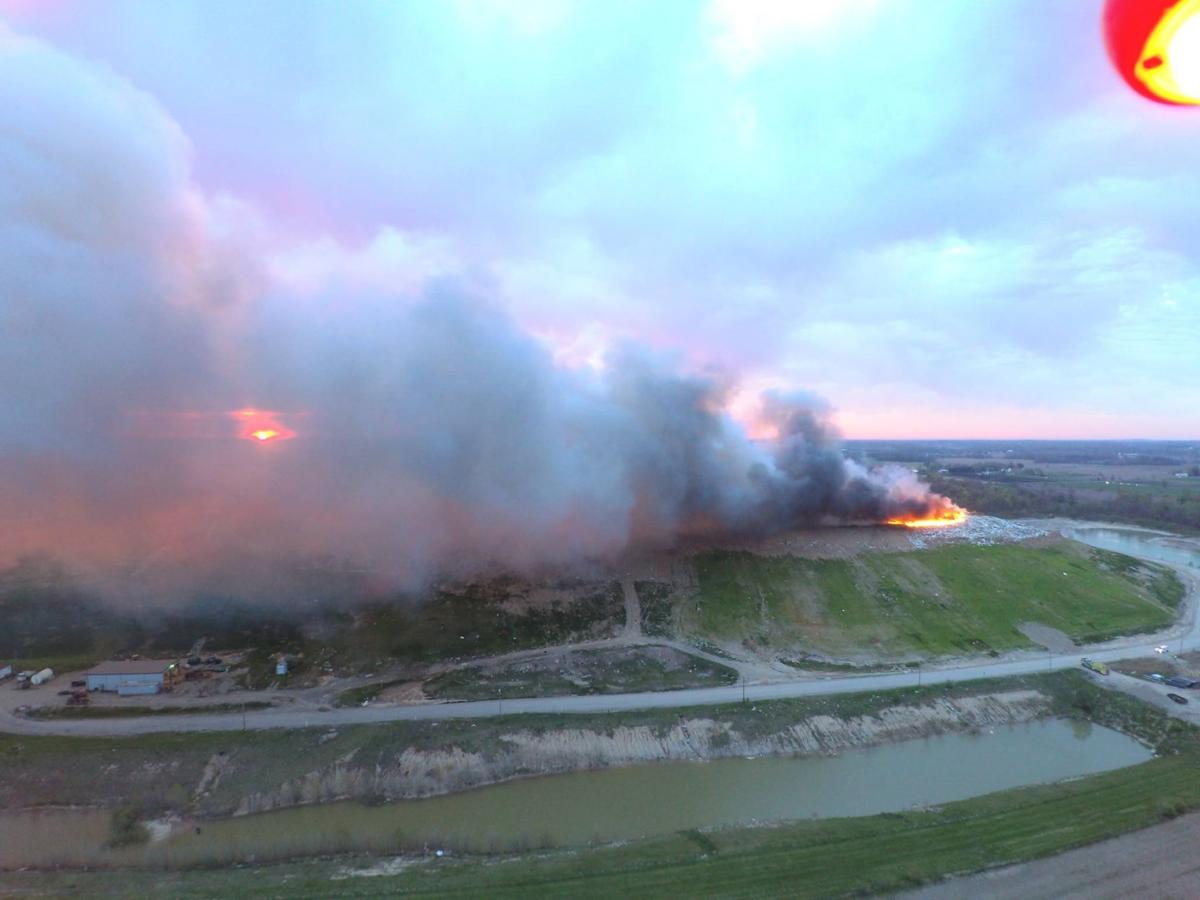 LANDFILL FIRE UPDATE Residents to the west, northwest asked to stay