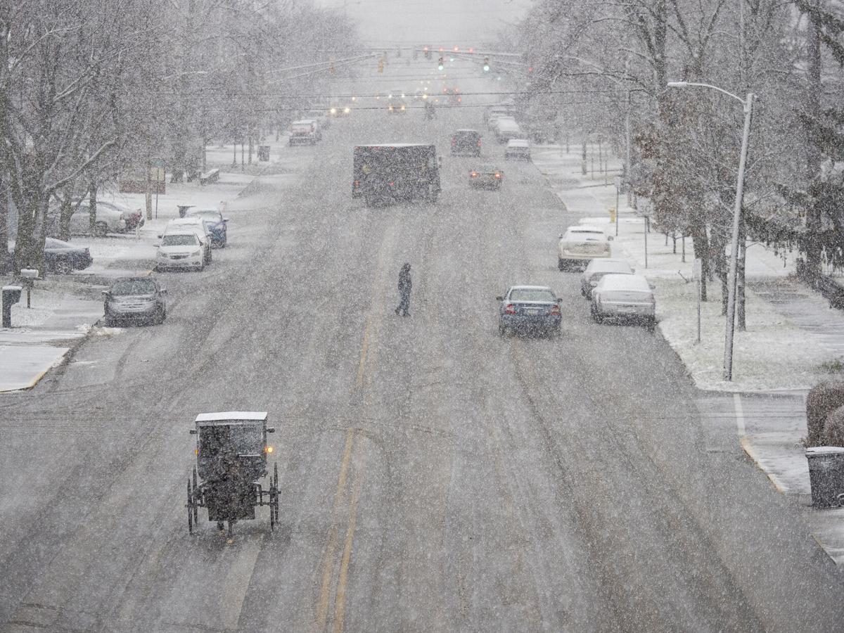 Snow arrives