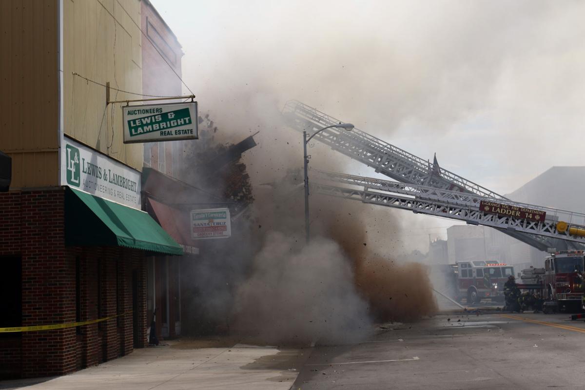 MORE PHOTOS ADDED LaGrange Family Dollar store collapses from fire