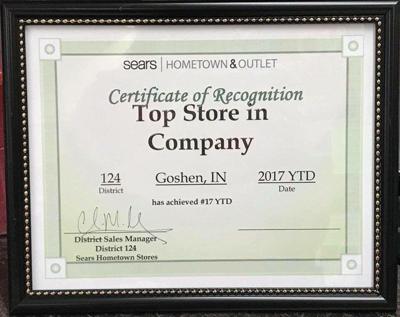 Goshen Hometown Sears Store Rated One Of Best In Nation Business Goshennews Com