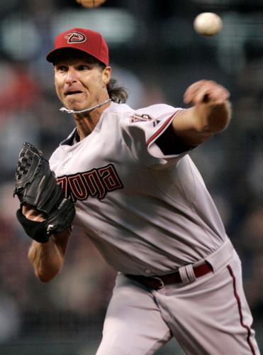 Randy Johnson strikes out seven in return from back surgery, National  Sports