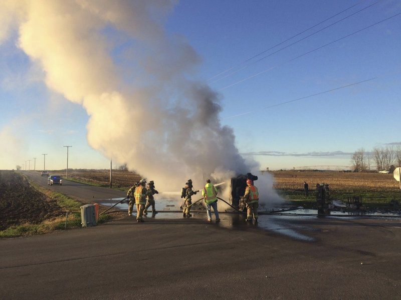 Police news Fiery crash near Wakarusa injures two Police News