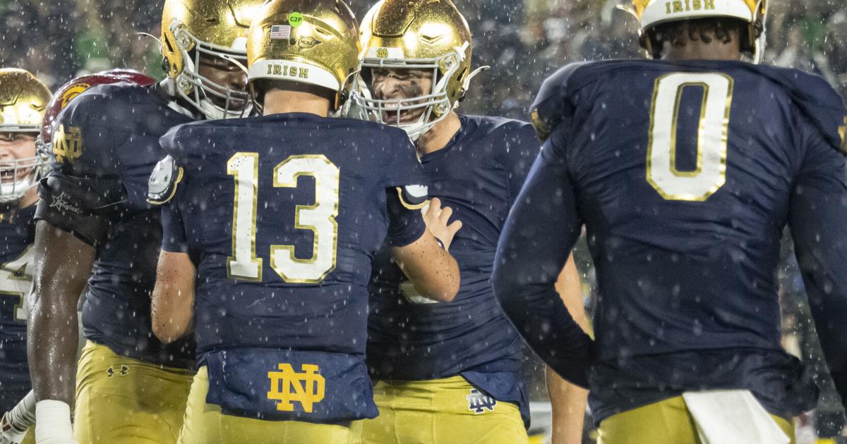 GALLERY: No. 13 Notre Dame hosts No. 20 Southern Cal Saturday night in Notre Dame Stadium