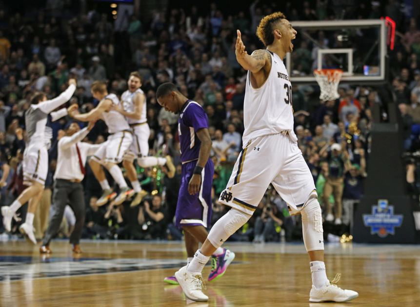 Men S Basketball Pflueger S Late Tip In Propels Notre Dame Past