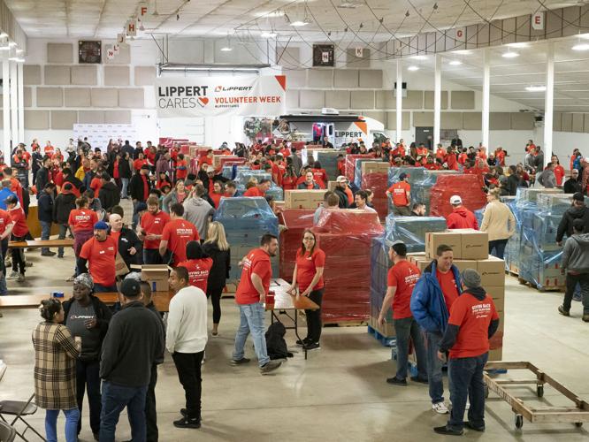 Lippert Components National Volunteer Week Packout