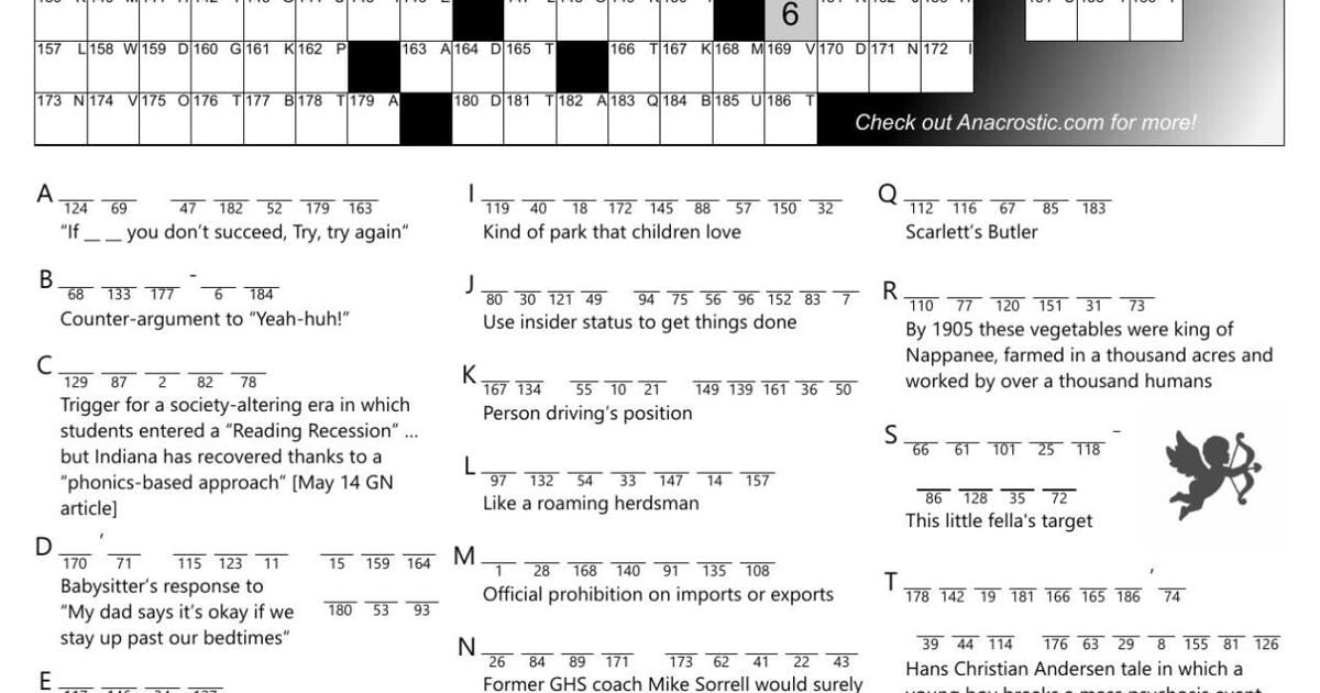 ACROSTIC: #7: A frog in a well knows not the ocean