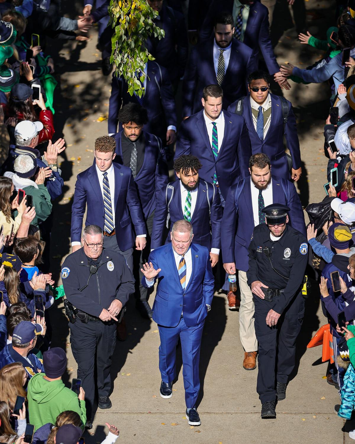 Navy vs Notre Dame - Brian Kelly walk