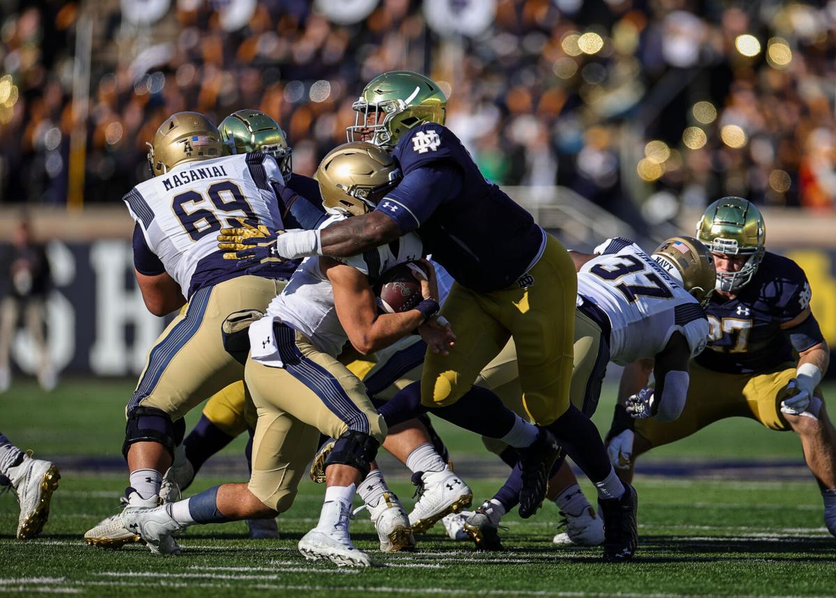 Navy vs Notre Dame - Jayson Ademilola
