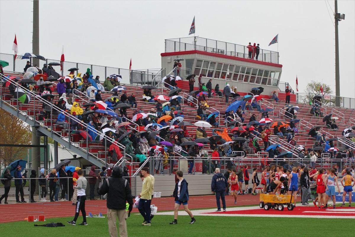 Crowd at Goshen Relays 4 24 2021