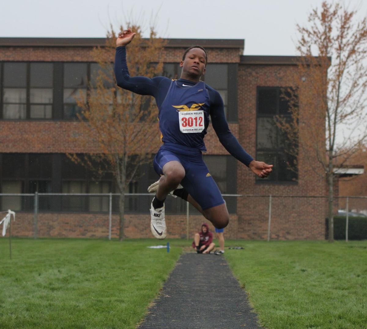 Stevan Plett Fairfield long jump Goshen Relays 4 24 2021