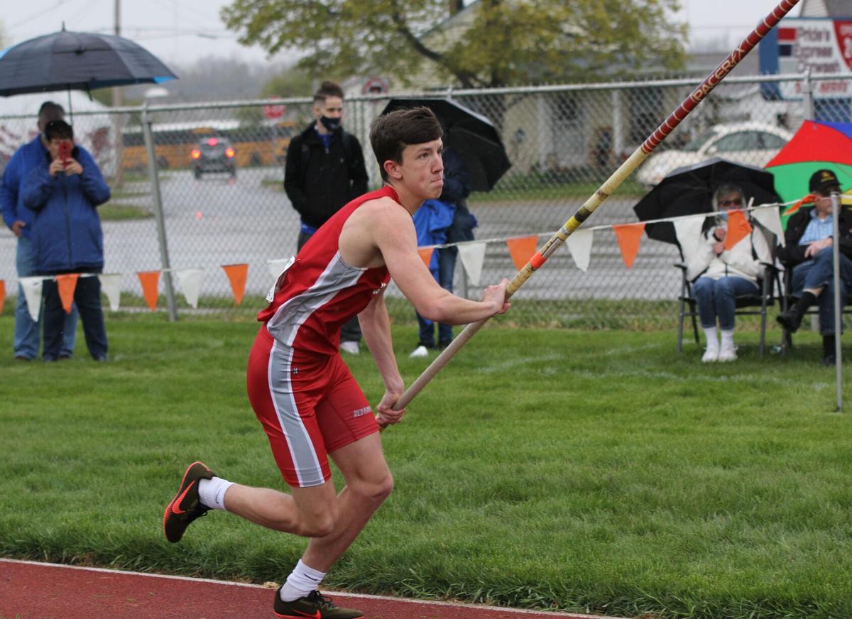 Eli Hochstedler Goshen pole vault Goshen Relays 4 24 2021
