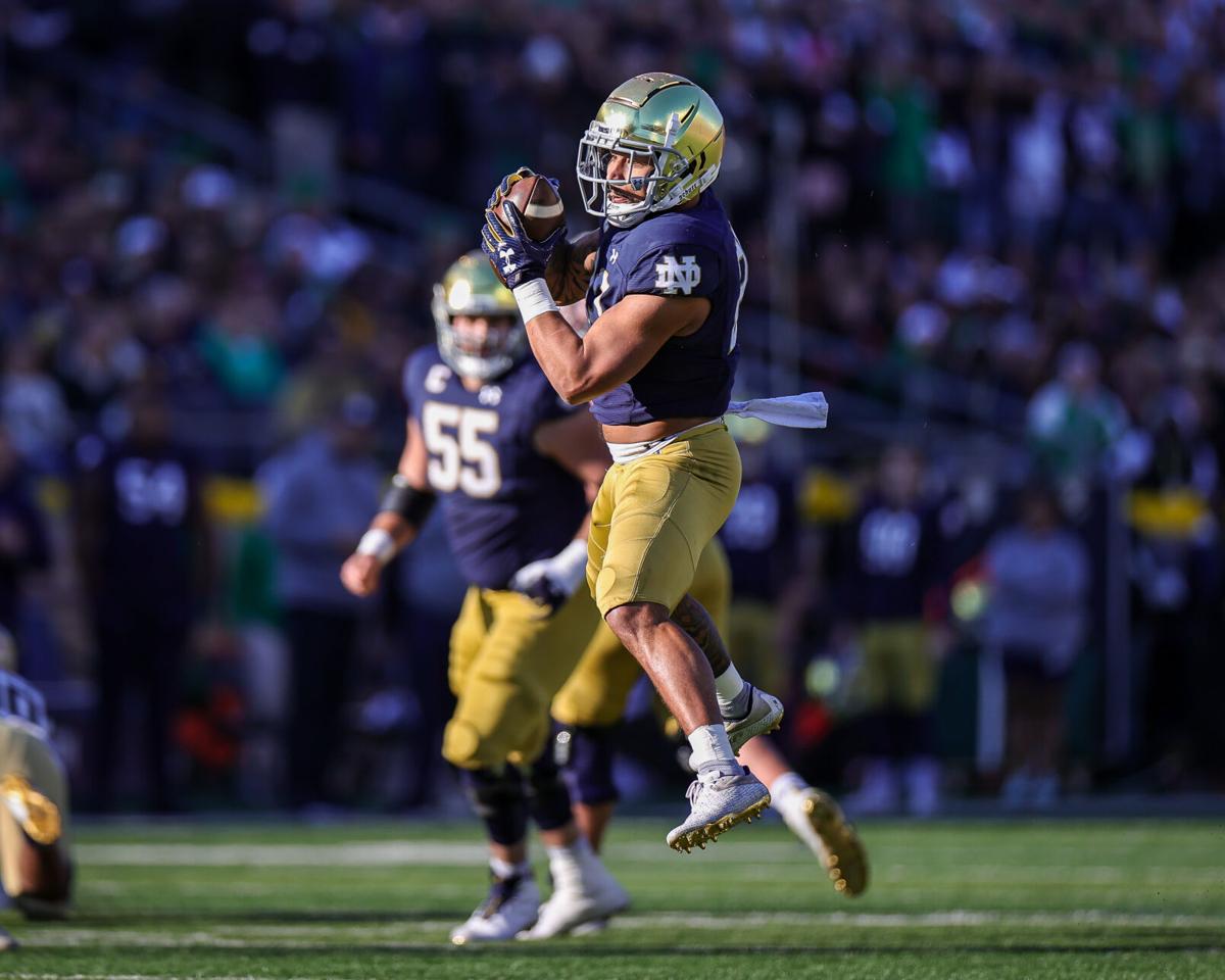 Navy vs Notre Dame - Kyren Williams catch