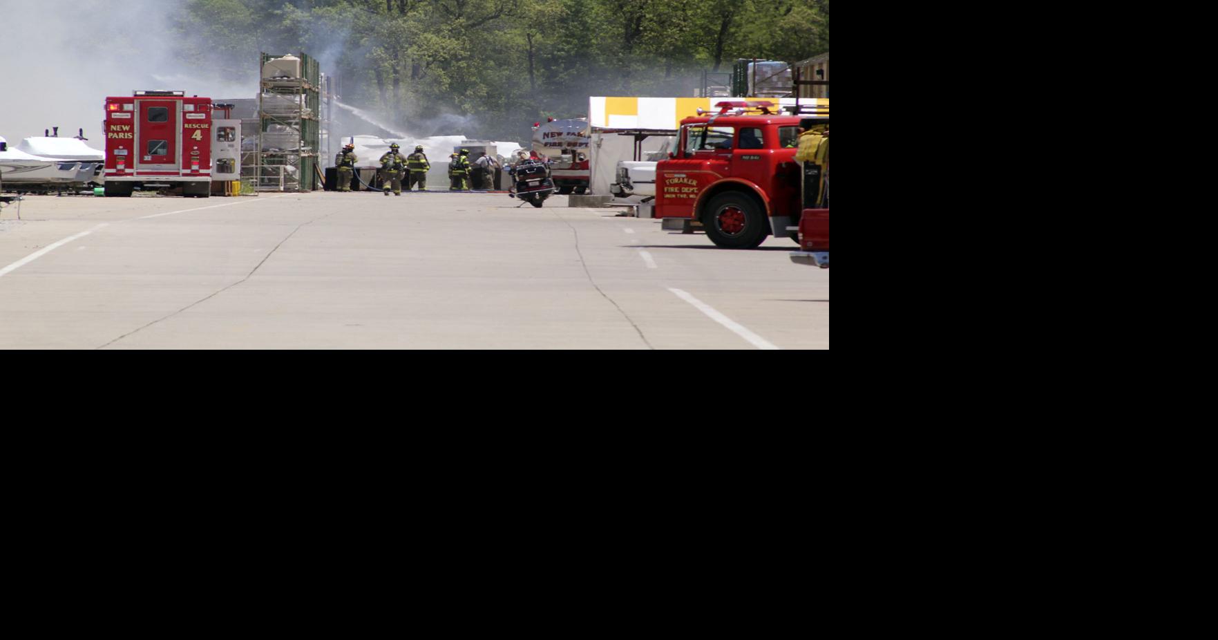 Fiberglass parts outside of Smoker Craft factory catch fire News