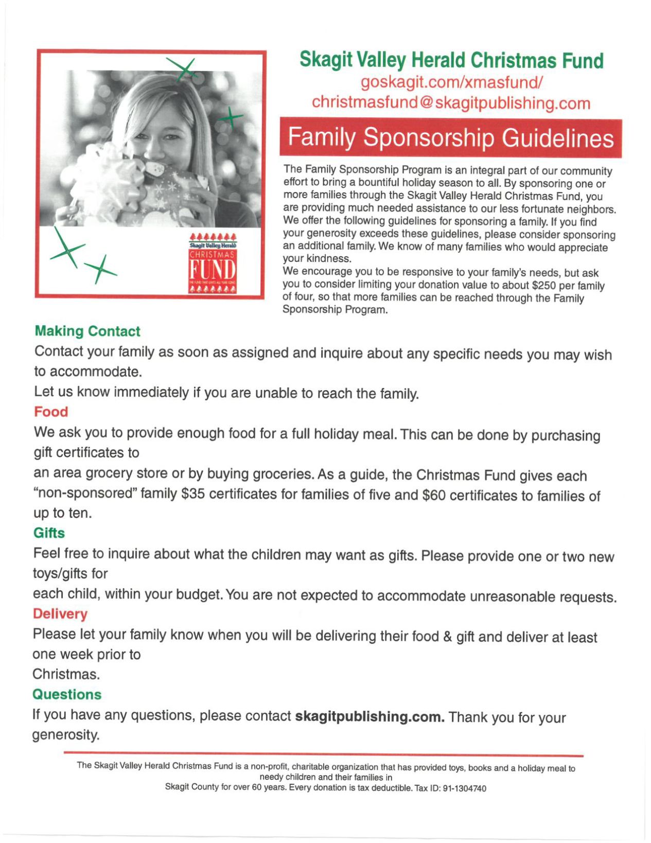 Skagit Herald Christmas Fund 2022 Sponsor A Family | Xmasfund | Goskagit.com