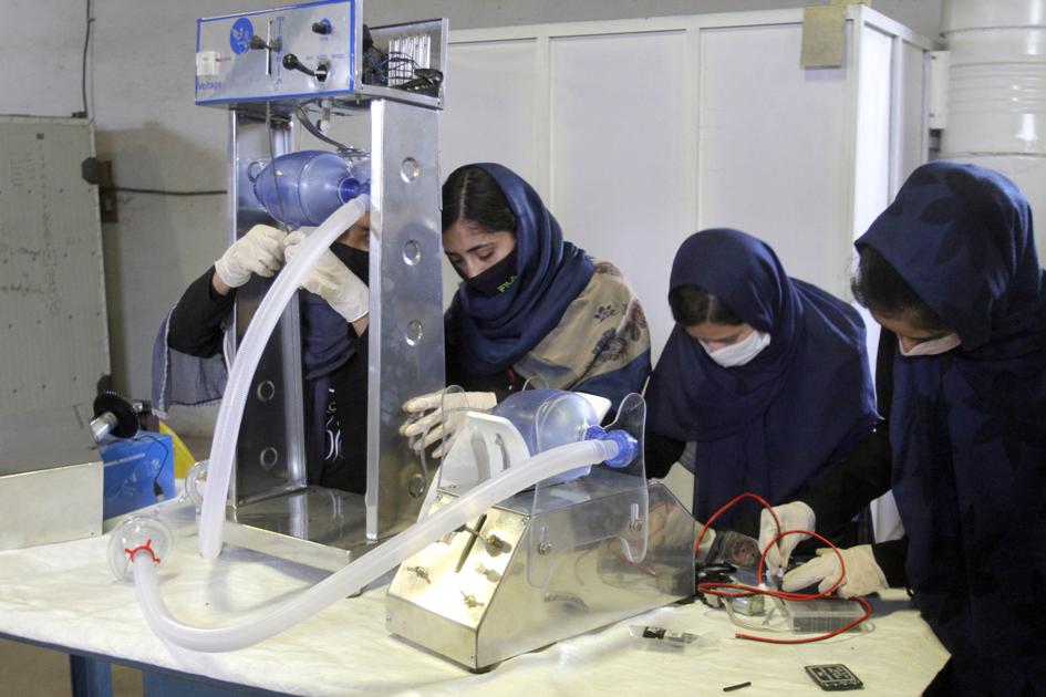 Ventilator from old car parts? Afghan girls pursue prototype ...