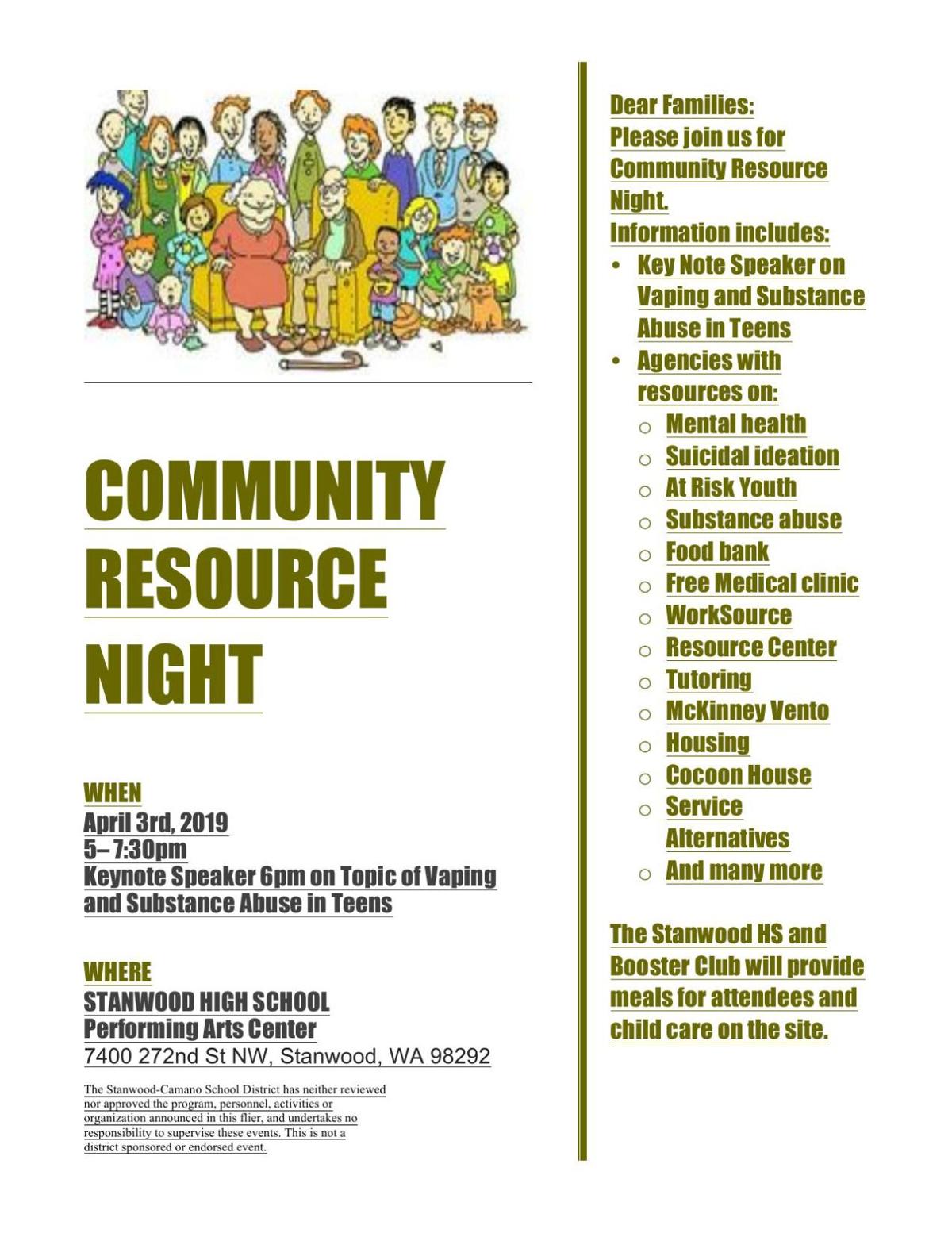 Community Resource Fair flyer