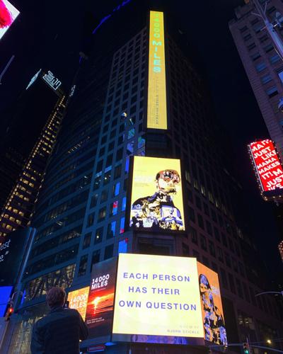 Film advertised at Times Square