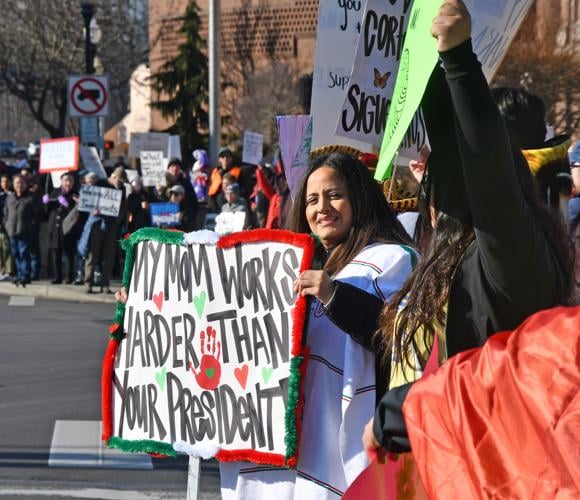 Rebeca Romo Peaceful protest held in downtown Mount Vernon | Local News | goskagit.com