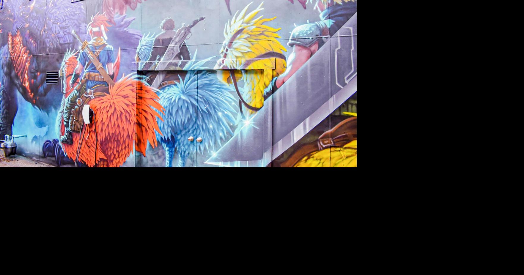 Unique mural painted on Mount Vernon real estate business building