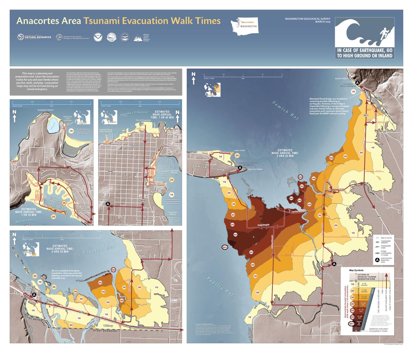 tsunami evacuation maps for washington