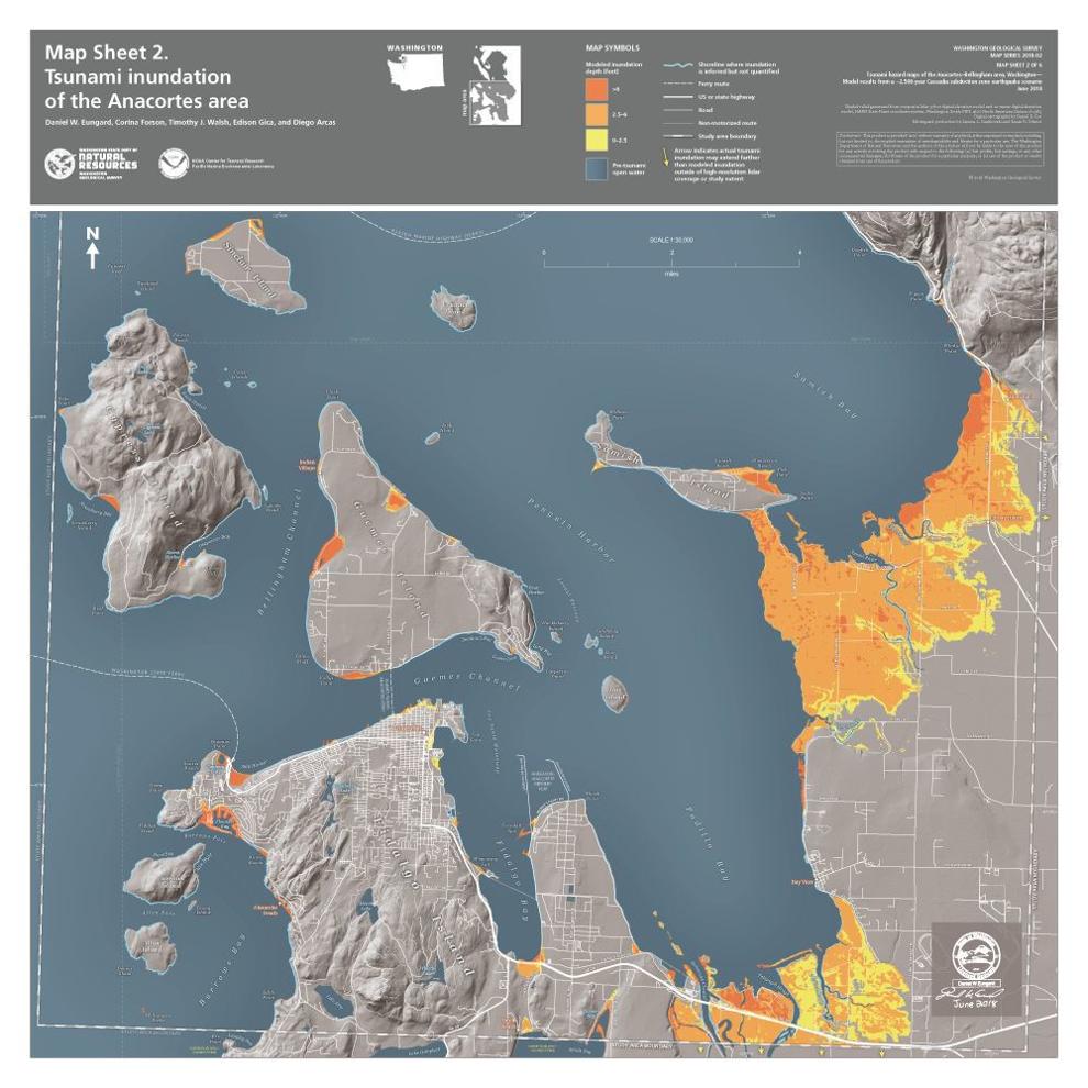 Tsunami washington map