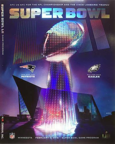 Super Bowl Lii Program Cover Awarded To Miner Printing Company Olympak Free Press Grandrapidsmn Com