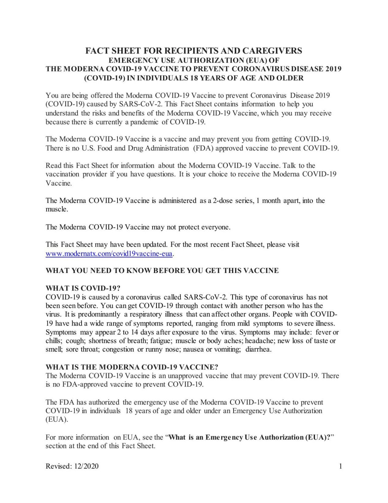 COVID vaccine authorization form Free Press