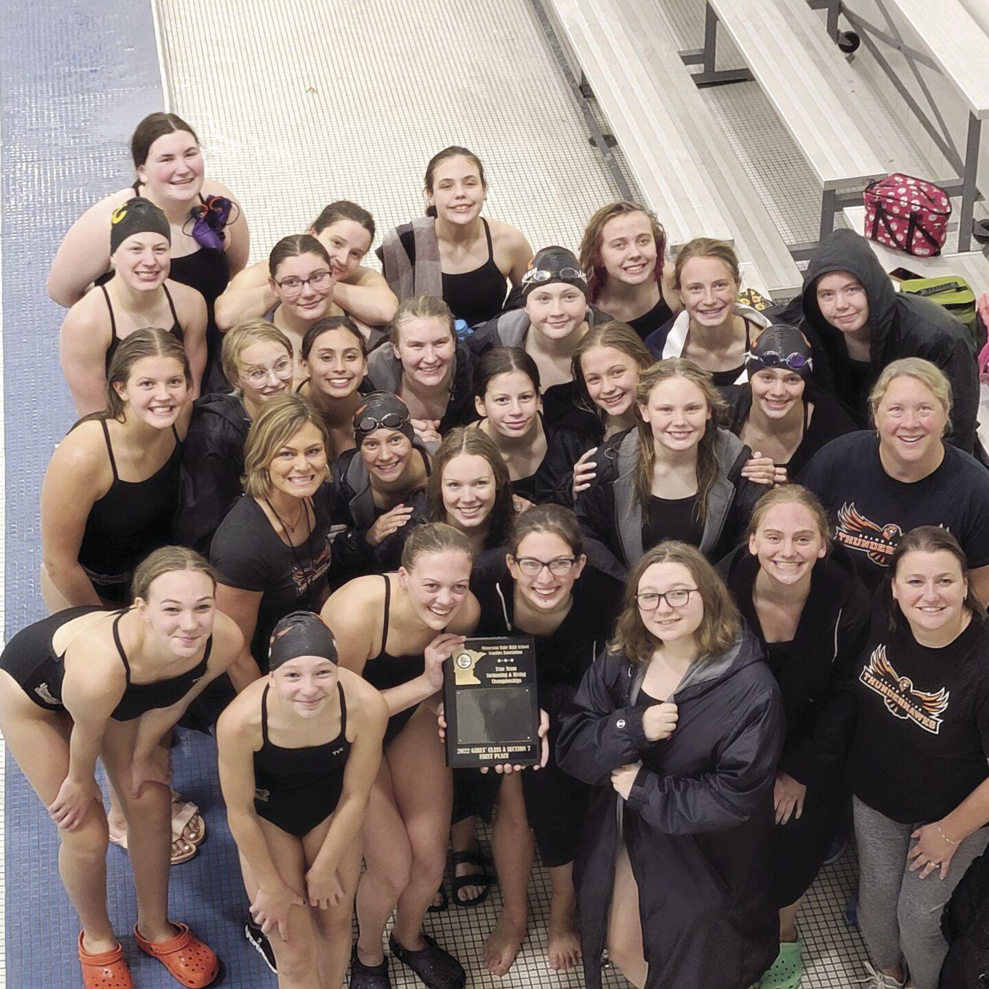 Rapids girls win section True Team meet High School