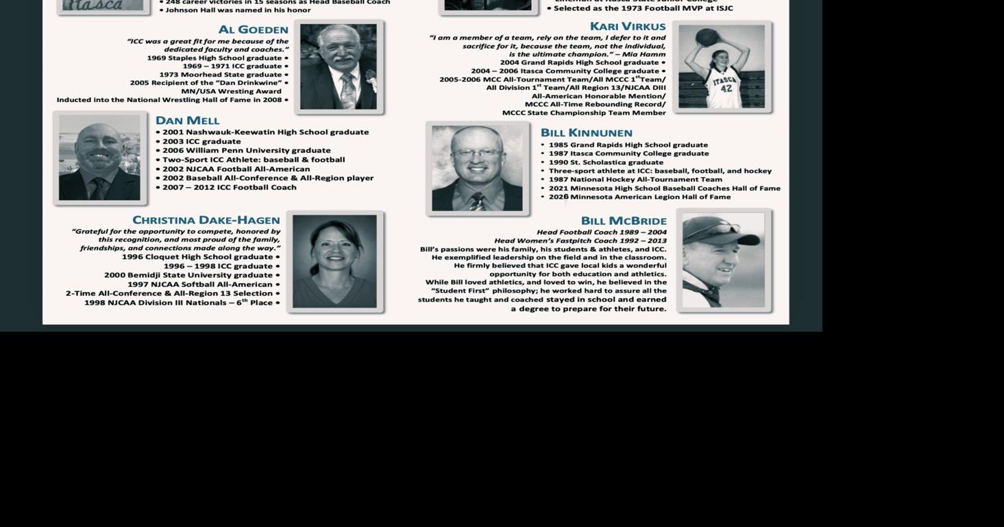 All welcome to celebrate Itasca Athletics Hall of Fame Class of 2026