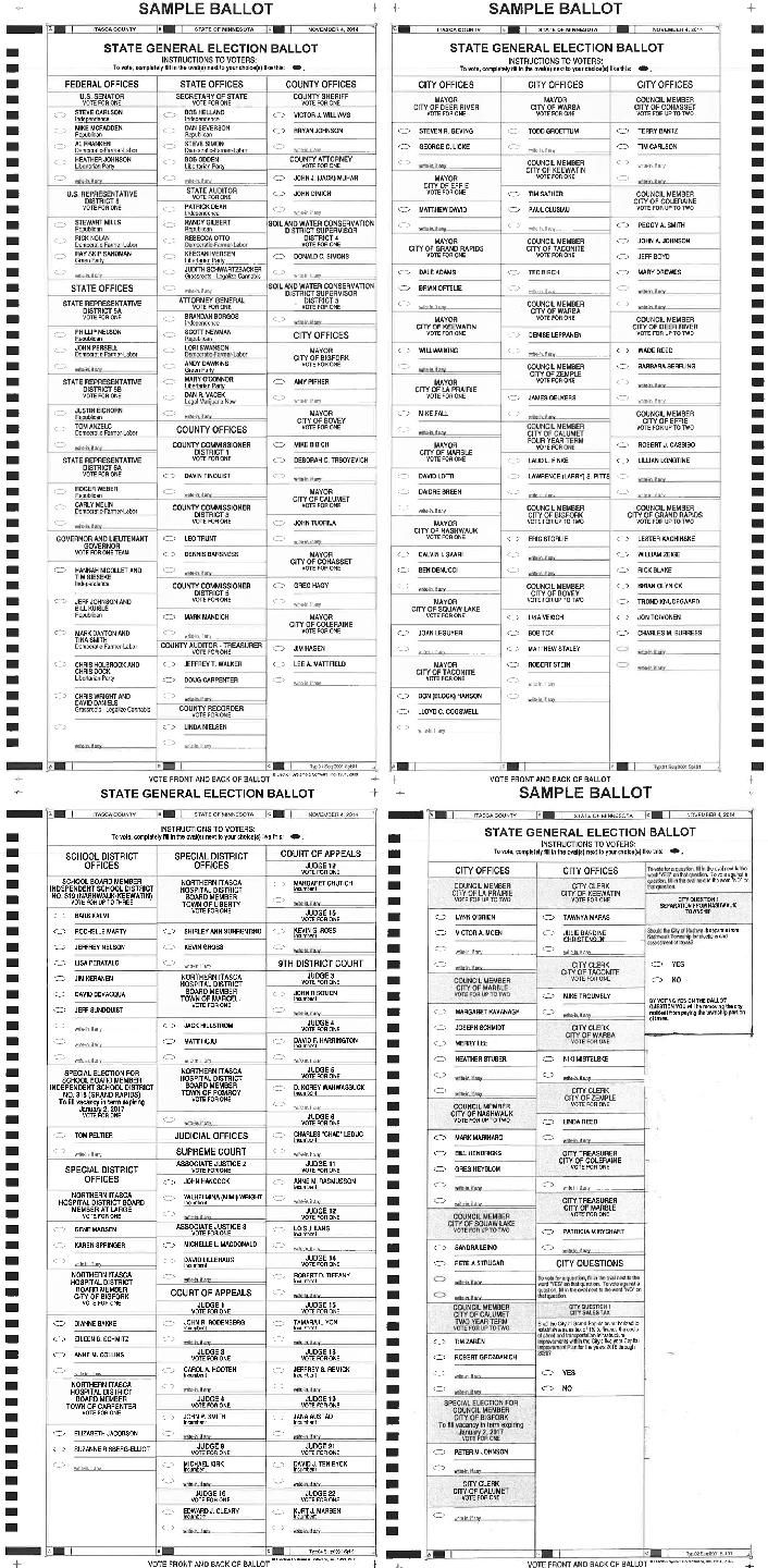 2014 Election - Sample Ballot | Election 2014 | grandrapidsmn.com