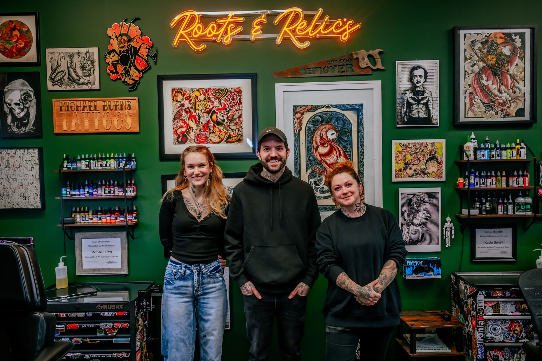 Tucked away: Roots & Relics is the first tattoo shop in the