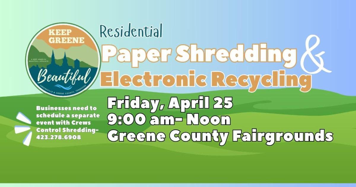 Free Residential Paper Shredding, Electronic Recycling Event Set April ...