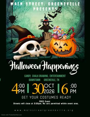 Main Street: Greeneville announces new details for Halloween Happenings