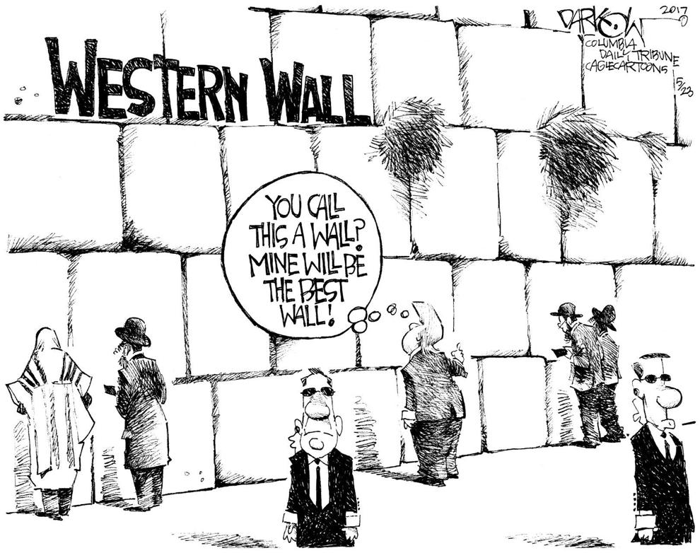 Trump At The Wall Editorial Cartoons