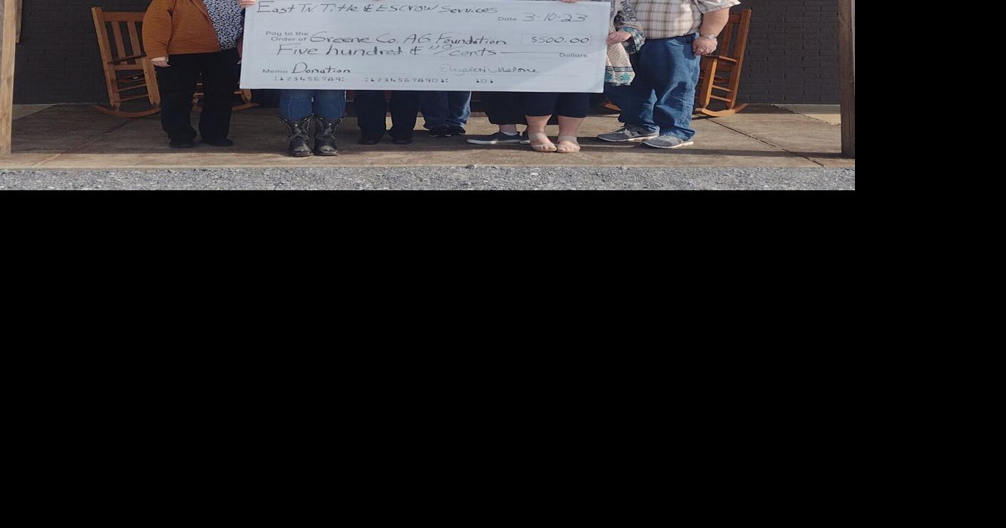 East TN Title and Escrow Gives To Agriculture Education Foundation