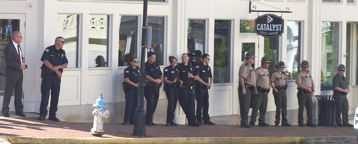 Police Presence At Rally