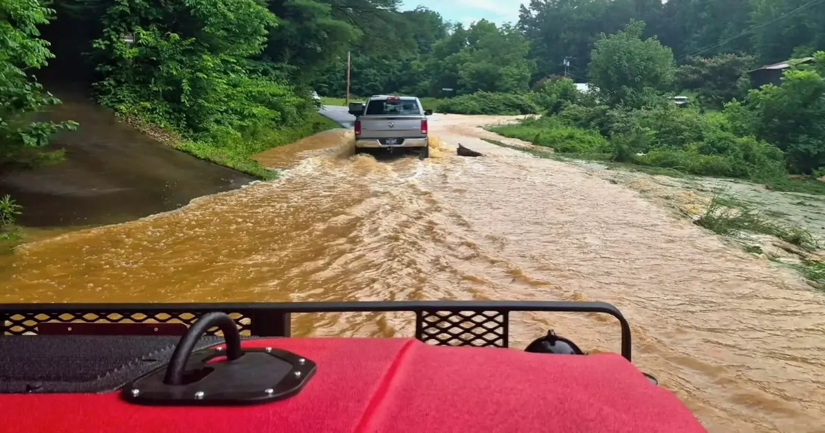 Flood shelter opens as torrential rain causes damage, rescues