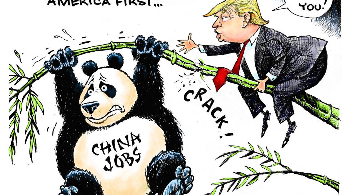Trump And China Jobs Editorial Cartoons Greenevillesun Com