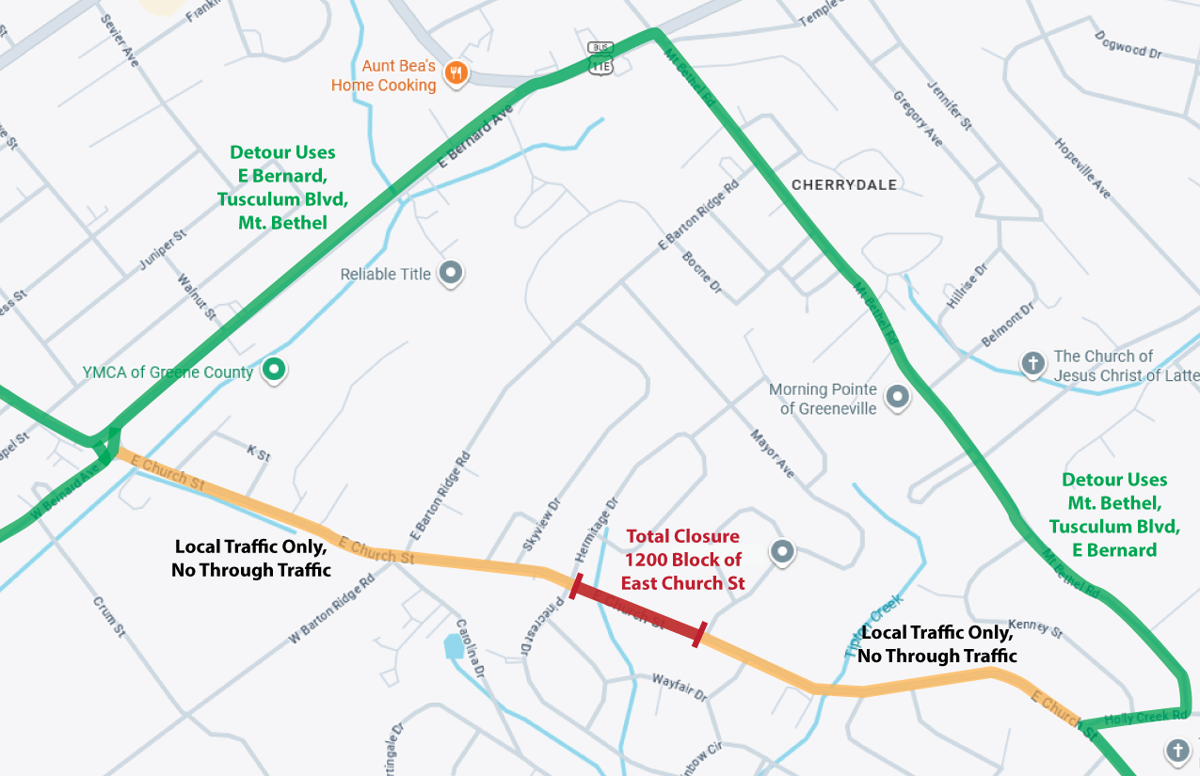 Section of East Church Street to close Oct. 19-30 | Local News ...