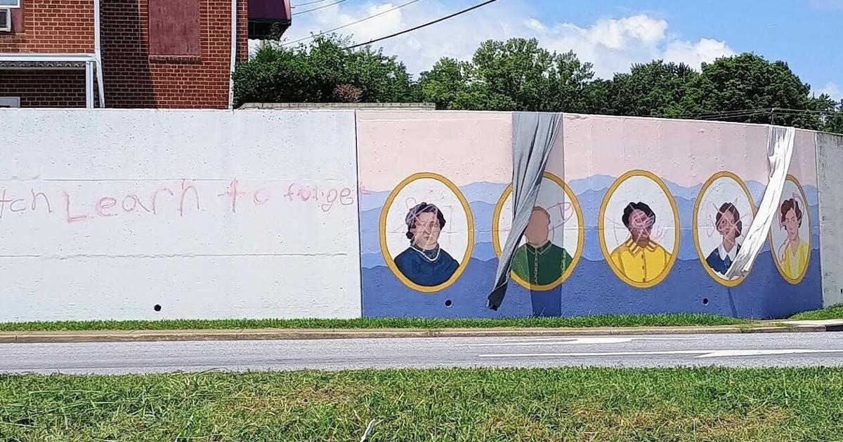 Mural depicting notable Greeneville women defaced with graffiti