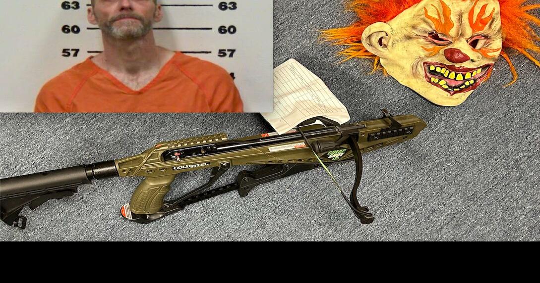 Police Man Wearing Clown Mask, Carrying Crossbow Puts Hawkins