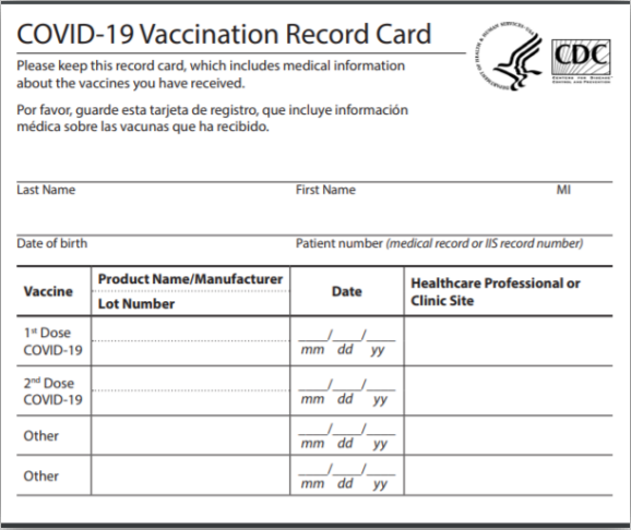 Covid Vaccine Card Printable