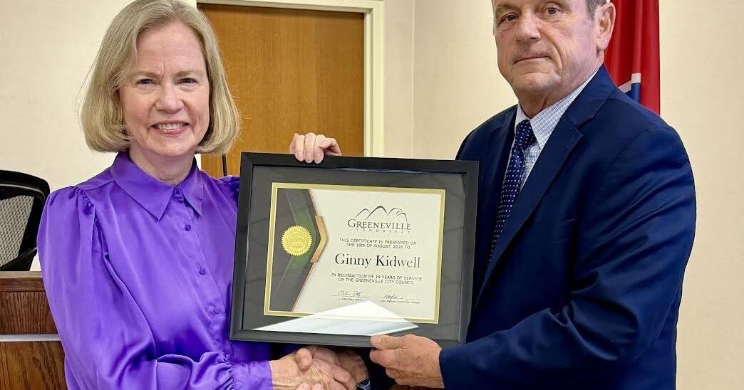 Kidwell recognized; Botta, Carter join Greeneville City Council